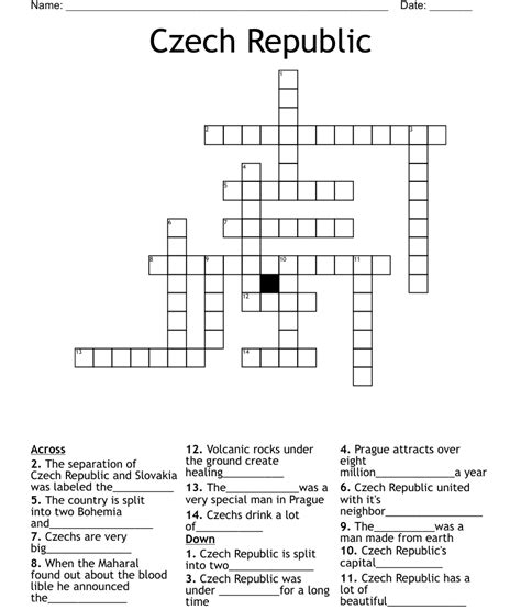 czech republic capital crossword clue.